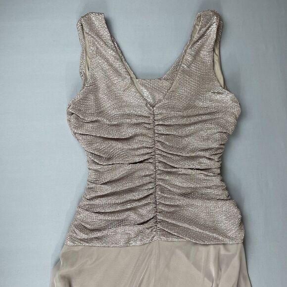 R&M Richards Long Formal Cowl Neck Dress Women's 14 Pastel RosePink Wedding Prom - Picture 4 of 15